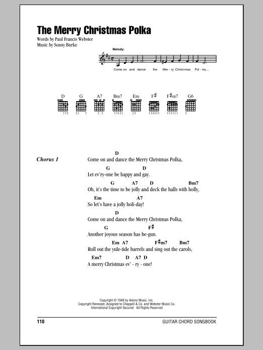 Download Paul Francis Webster The Merry Christmas Polka Sheet Music