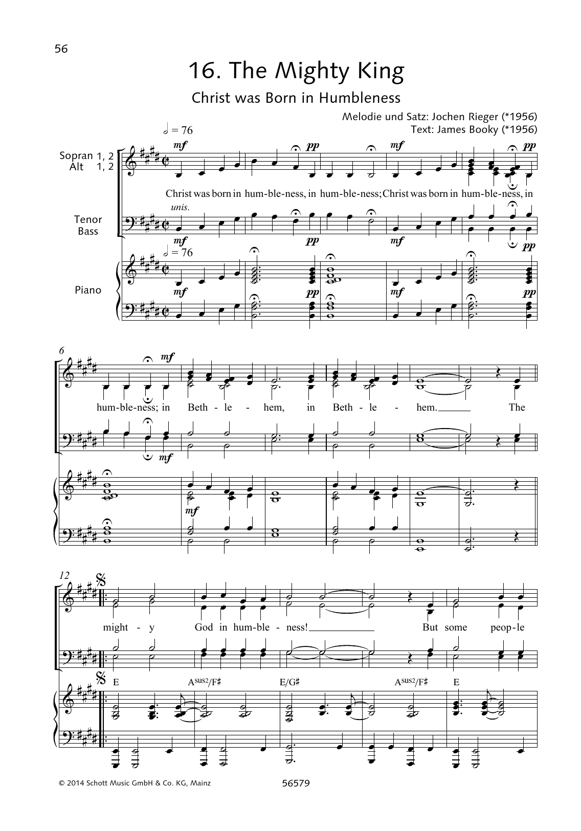 Download Jochen Rieger The Mighty King Sheet Music