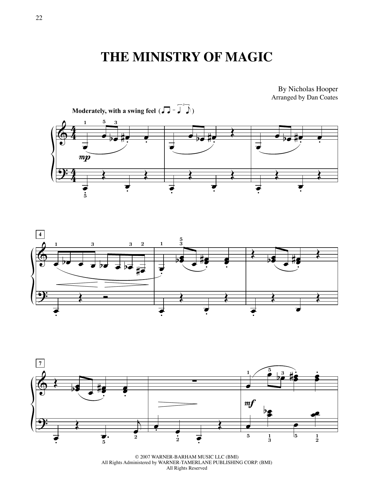 Download Nicholas Hooper The Ministry Of Magic (from Harry Potte Sheet Music