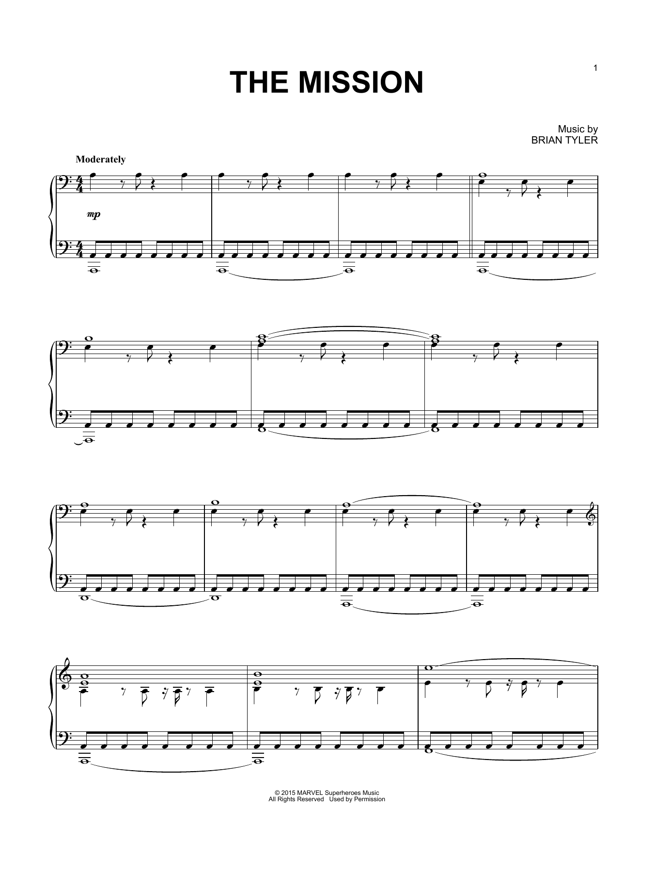 Download Brian Tyler The Mission Sheet Music