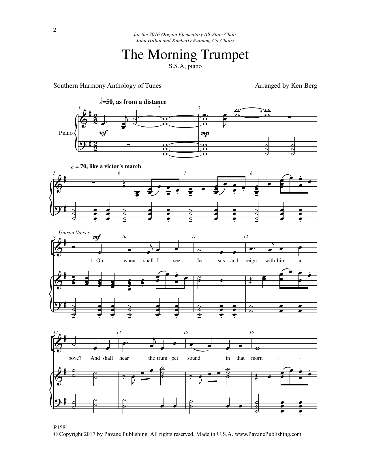 Download Ken Berg The Morning Trumpet Sheet Music