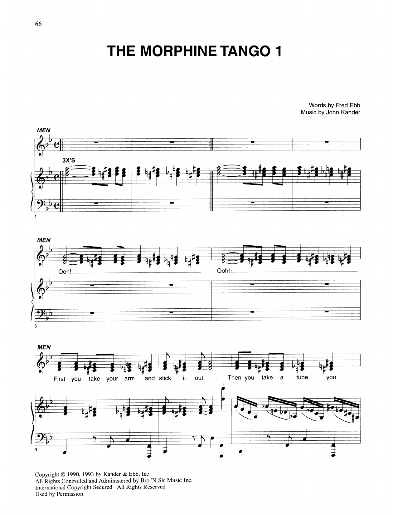 Download Kander & Ebb The Morphine Tango 1 (from Kiss Of The Sheet Music
