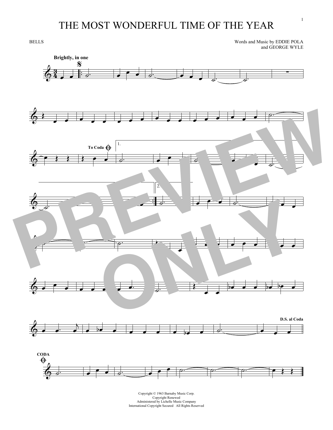 Download Eddie Pola The Most Wonderful Time Of The Year Sheet Music
