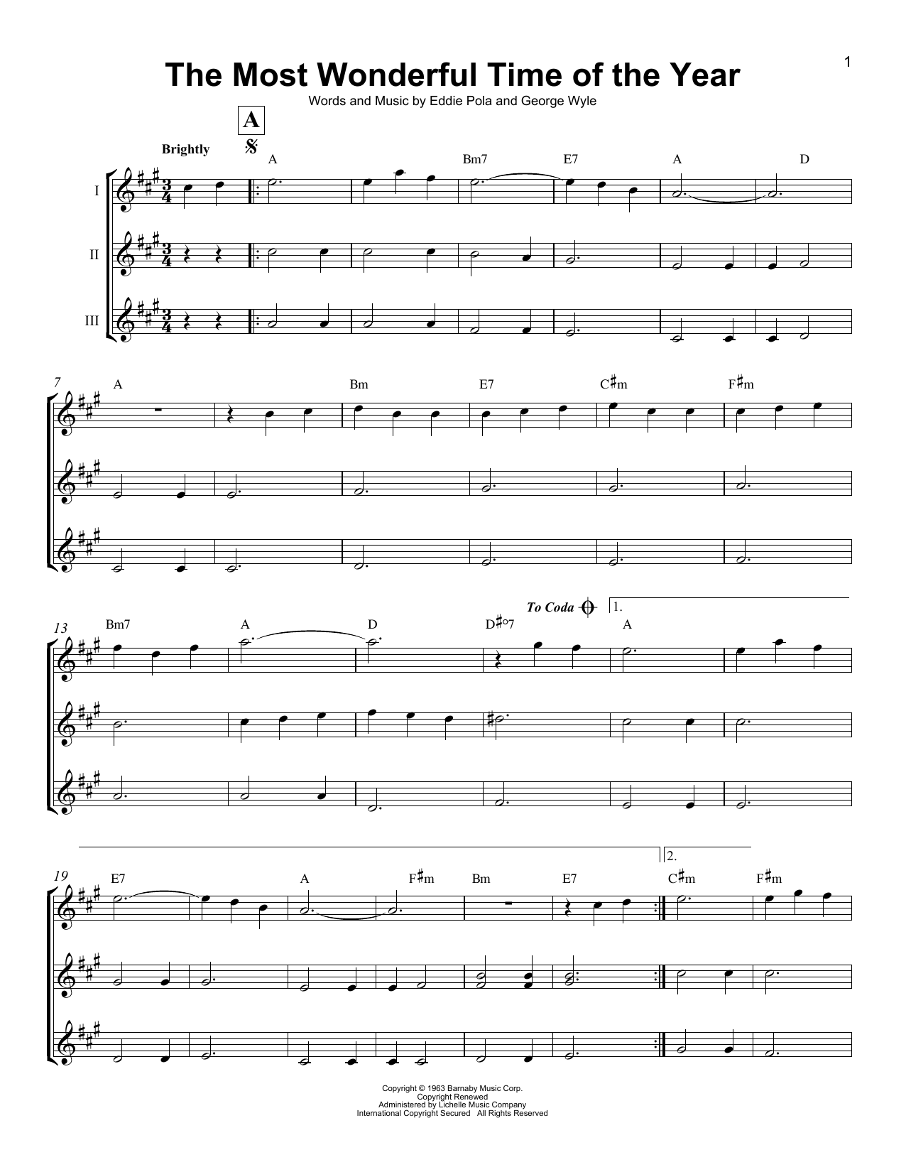 Download George Wyle The Most Wonderful Time Of The Year Sheet Music