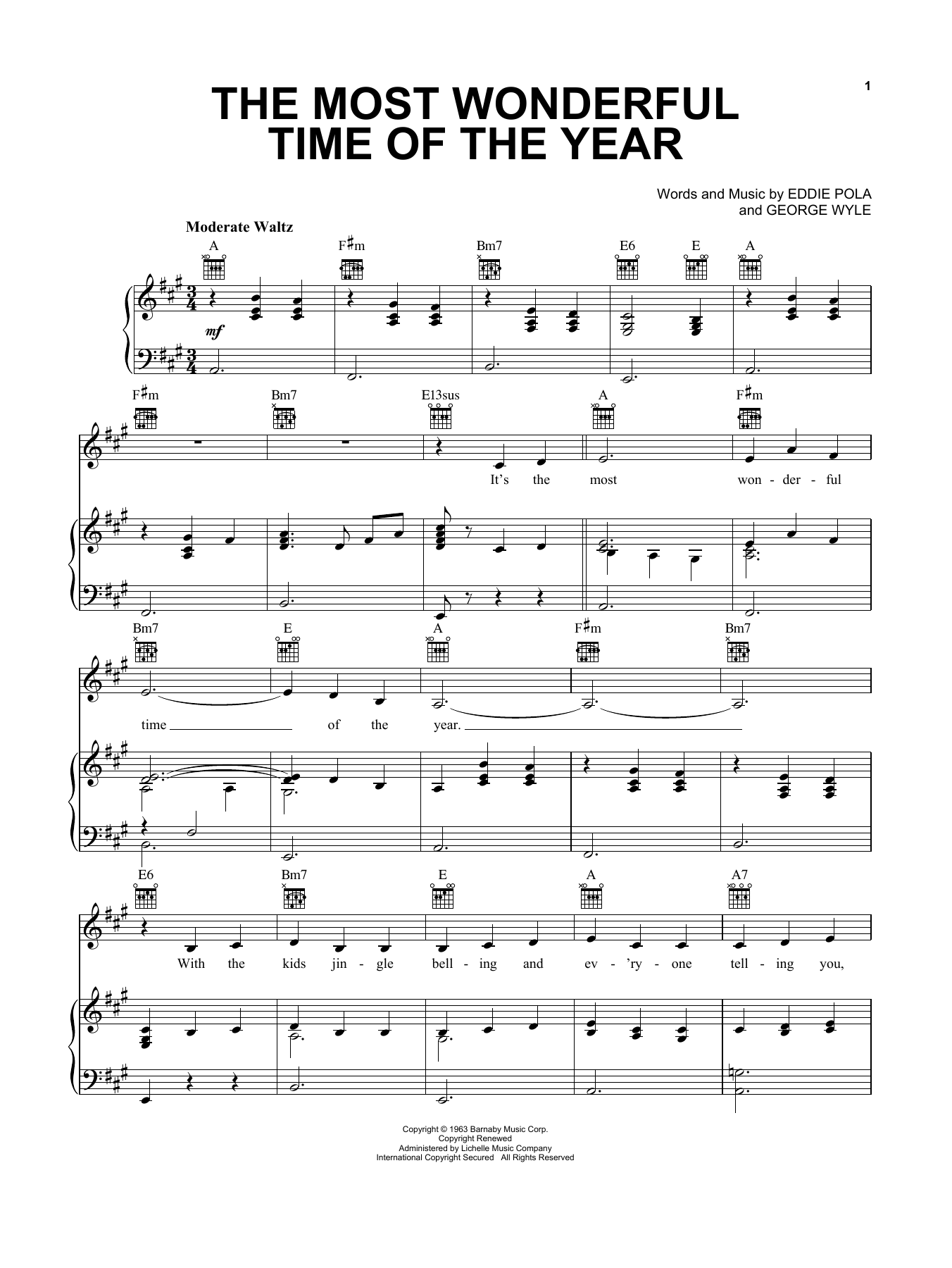 Download Pentatonix The Most Wonderful Time Of The Year Sheet Music