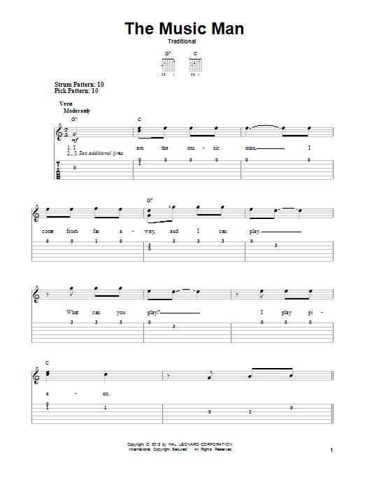 Download Traditional The Music Man Sheet Music