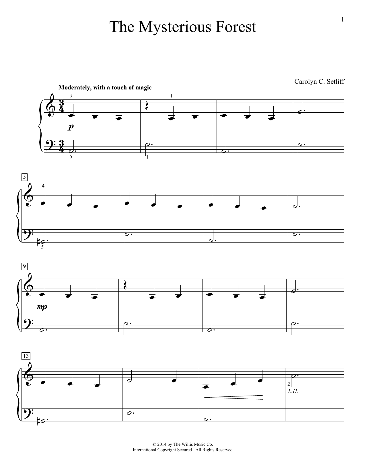 Download Carolyn C. Setliff The Mysterious Forest Sheet Music