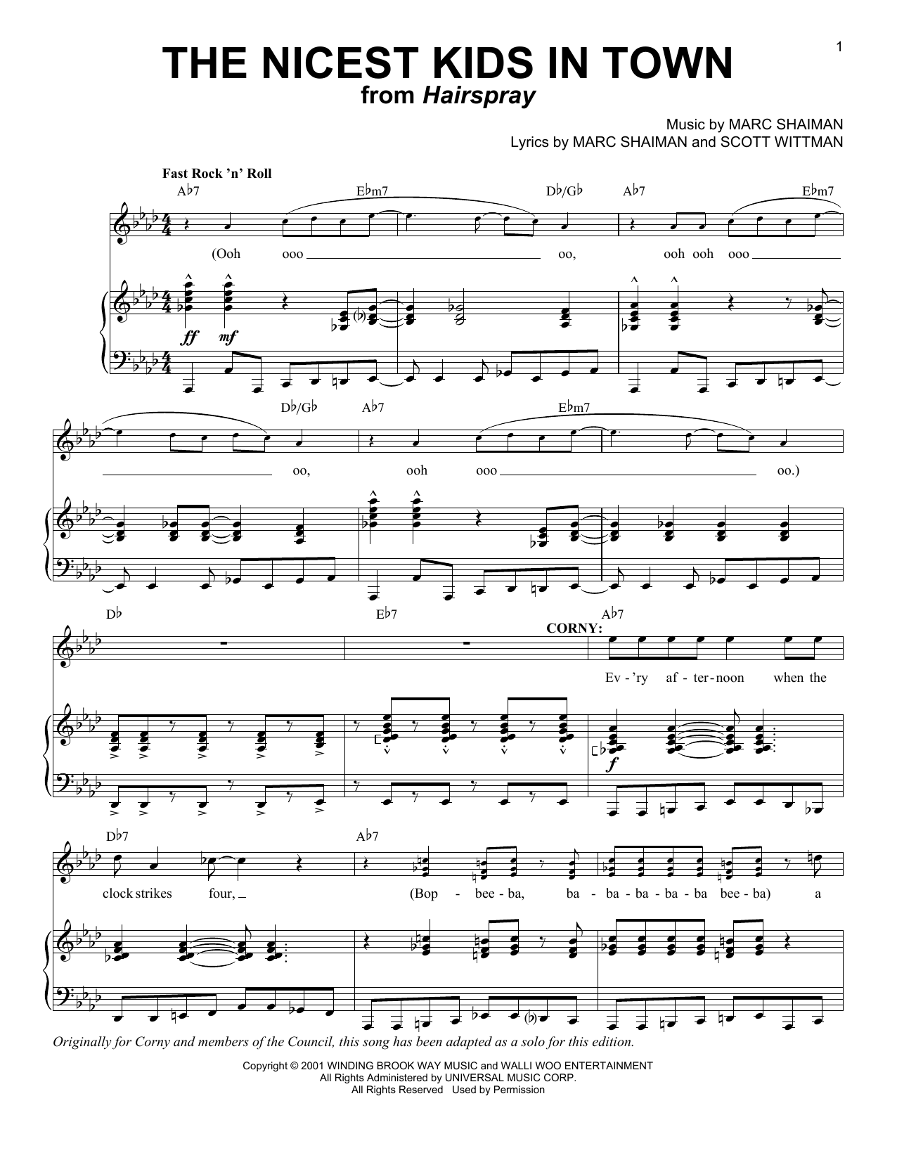 Download Marc Shaiman The Nicest Kids In Town Sheet Music