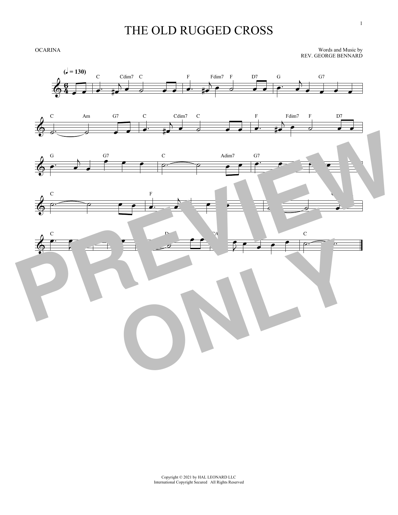 Download Rev. George Bennard The Old Rugged Cross (arr. Cris Gale) Sheet Music