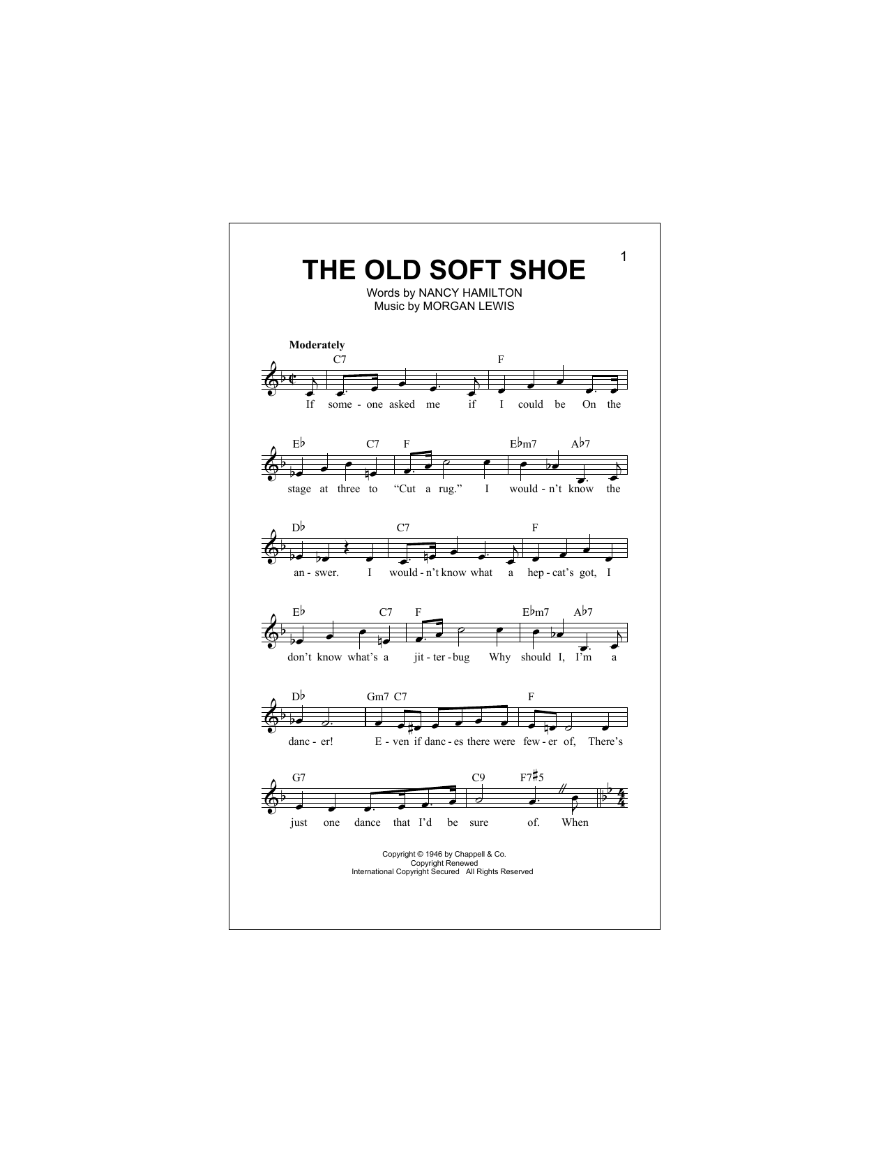 Download Morgan Lewis The Old Soft Shoe Sheet Music