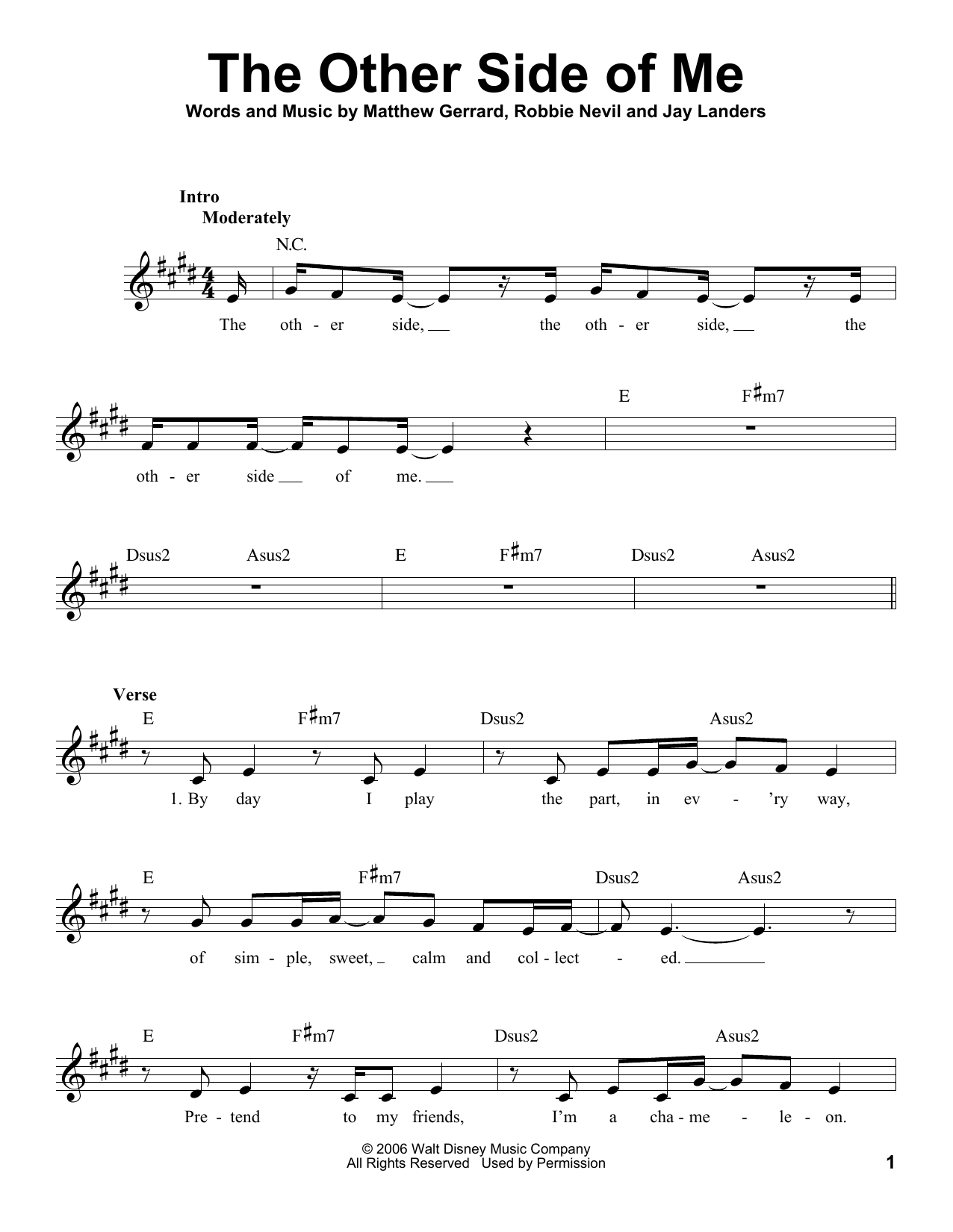 Download Hannah Montana The Other Side Of Me Sheet Music