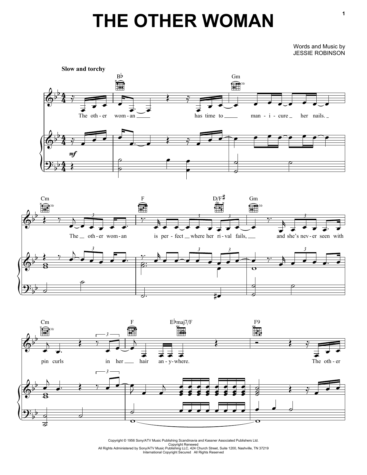 Download Lana Del Rey The Other Woman Sheet Music