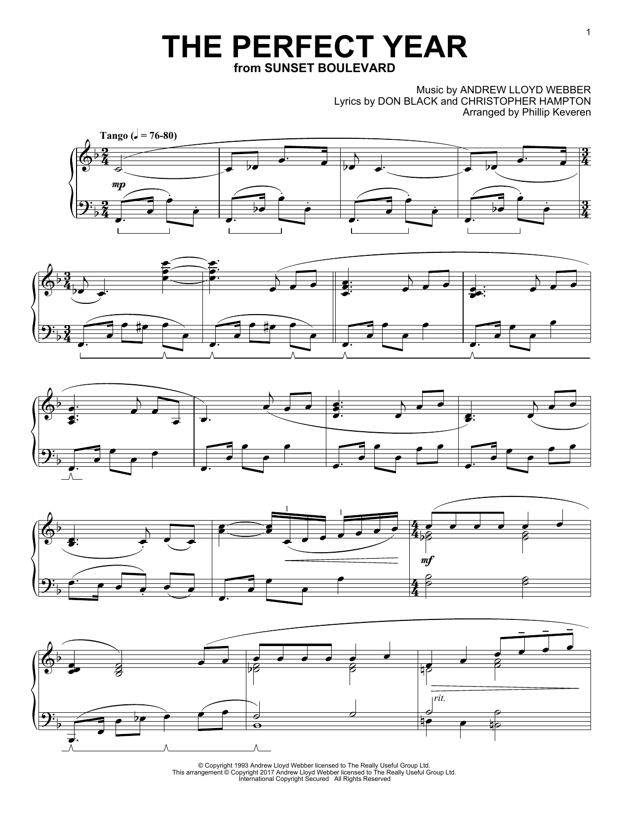 Download Phillip Keveren The Perfect Year Sheet Music
