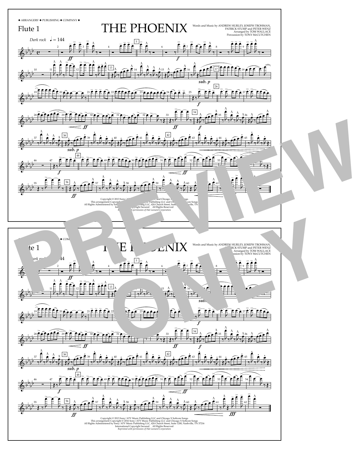 Download Tom Wallace The Phoenix - Flute 1 Sheet Music