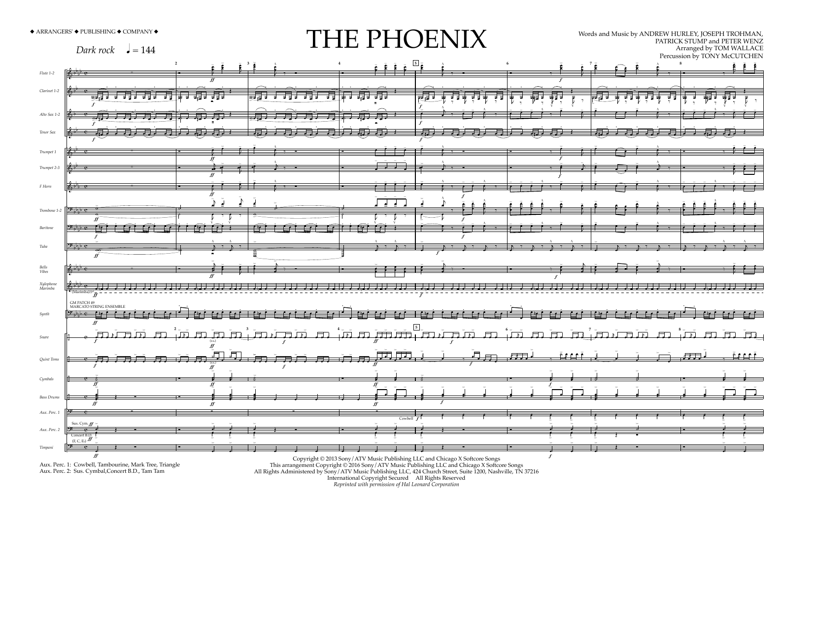 Download Tom Wallace The Phoenix - Full Score Sheet Music