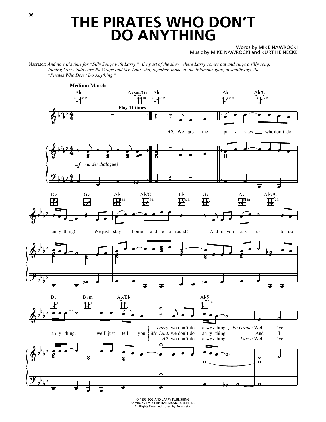 Download Mike Nawrocki The Pirates Who Don't Do Anything (from Sheet Music