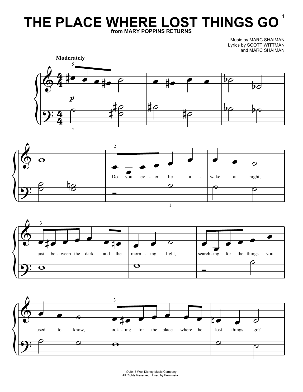 Download Emily Blunt The Place Where Lost Things Go (from Ma Sheet Music
