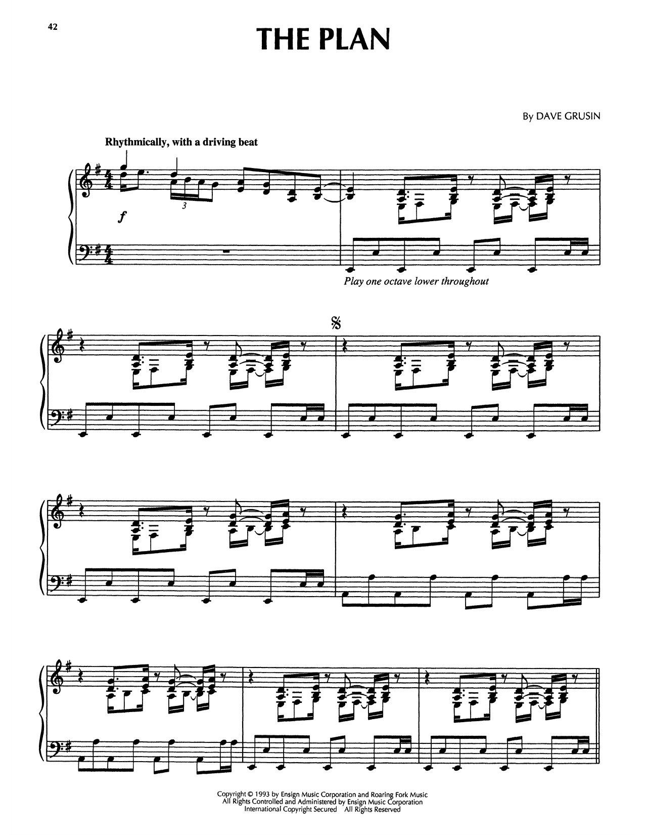 Download Dave Grusin The Plan (from The Firm) Sheet Music