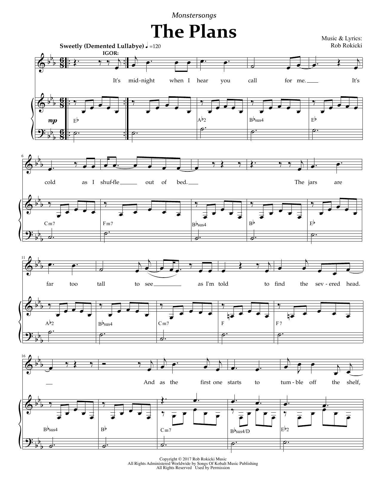 Download Rob Rokicki The Plans (from Monstersongs) Sheet Music