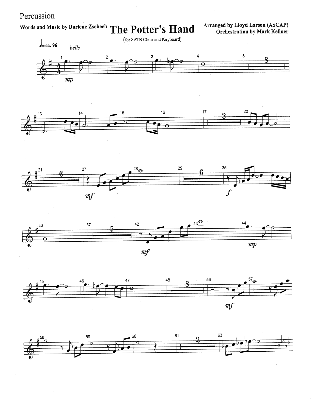 Download Mark Kellner The Potter's Hand - Percussion Sheet Music