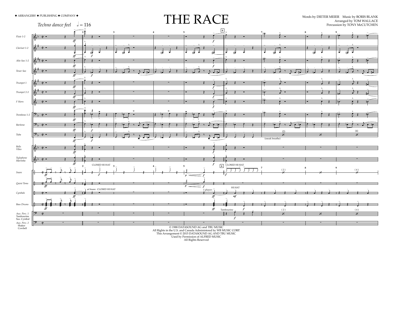Download Tom Wallace The Race - Full Score Sheet Music