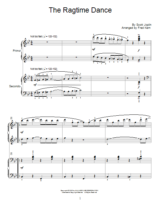 Download Scott Joplin The Ragtime Dance Sheet Music