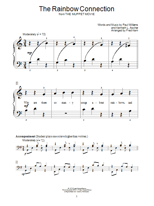 Download Fred Kern The Rainbow Connection Sheet Music