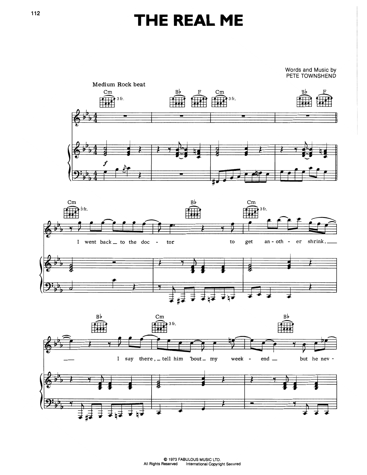 Download The Who The Real Me Sheet Music
