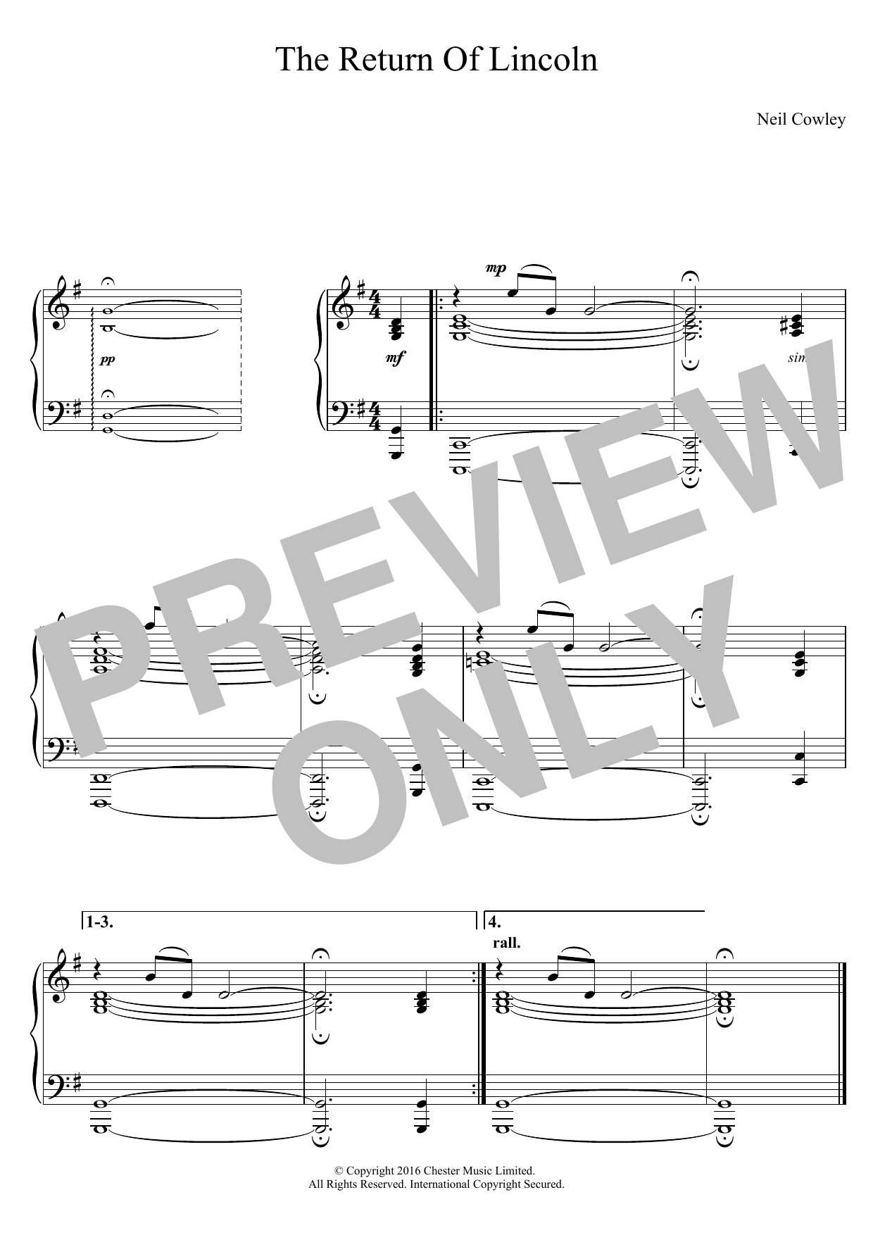 Download Neil Cowley Trio The Return Of Lincoln Sheet Music