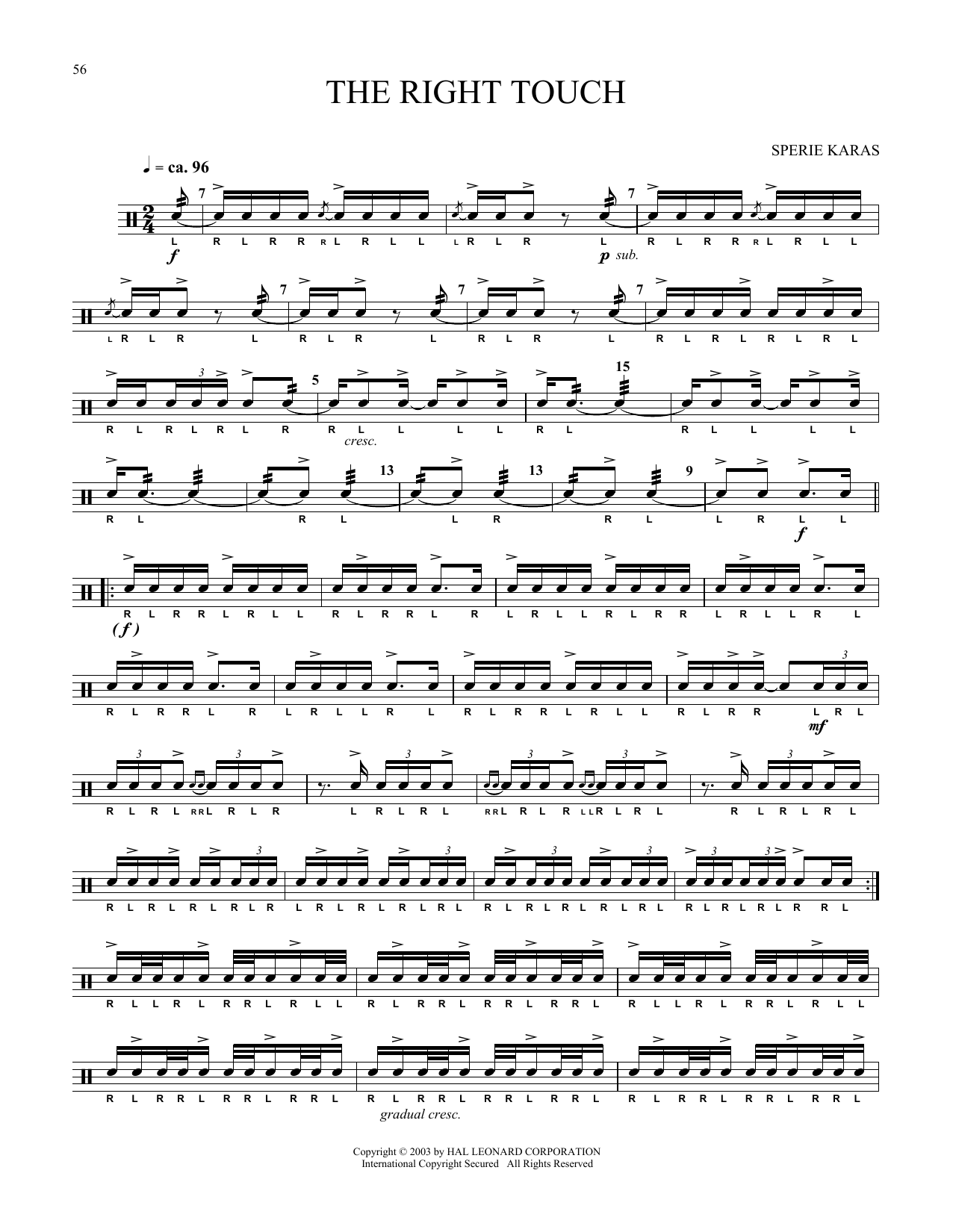 Download Sperie Karas The Right Touch Sheet Music