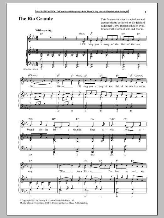 Download Anonymous The Rio Grande Sheet Music
