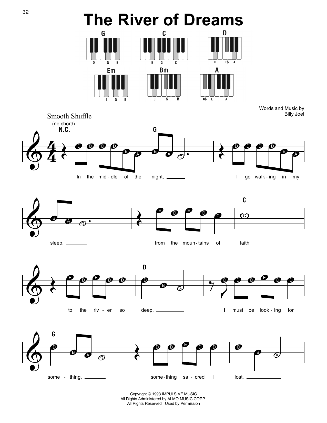 Download Billy Joel The River Of Dreams Sheet Music