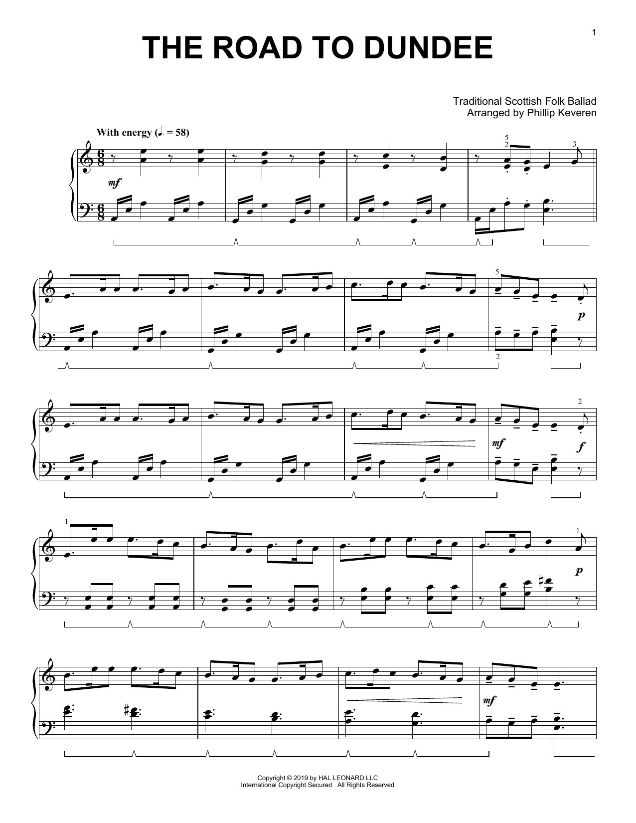 Download Trad. Scottish Folk Ballad The Road To Dundee (arr. Phillip Kevere Sheet Music