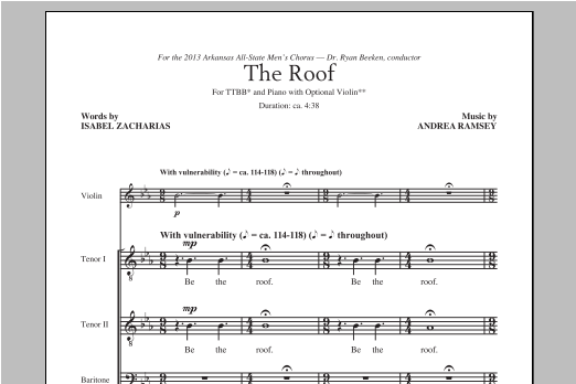 Download Andrea Ramsey The Roof Sheet Music