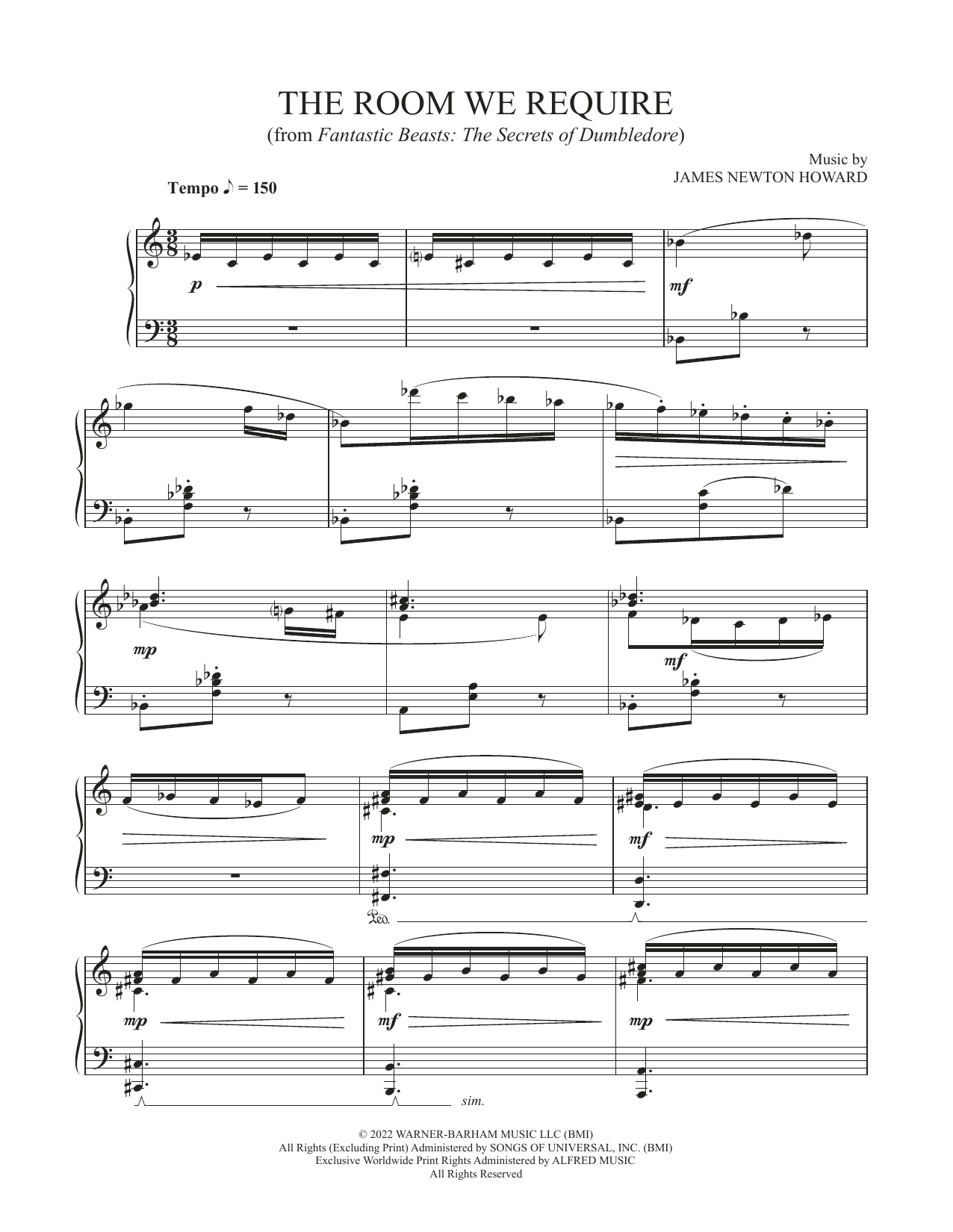 Download James Newton Howard The Room We Require (from Fantastic Bea Sheet Music
