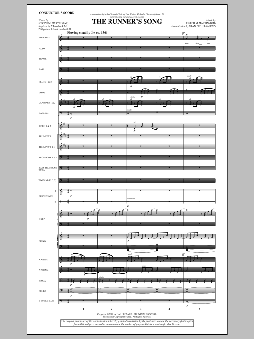 Download Joseph M. Martin The Runner's Song - Full Score Sheet Music