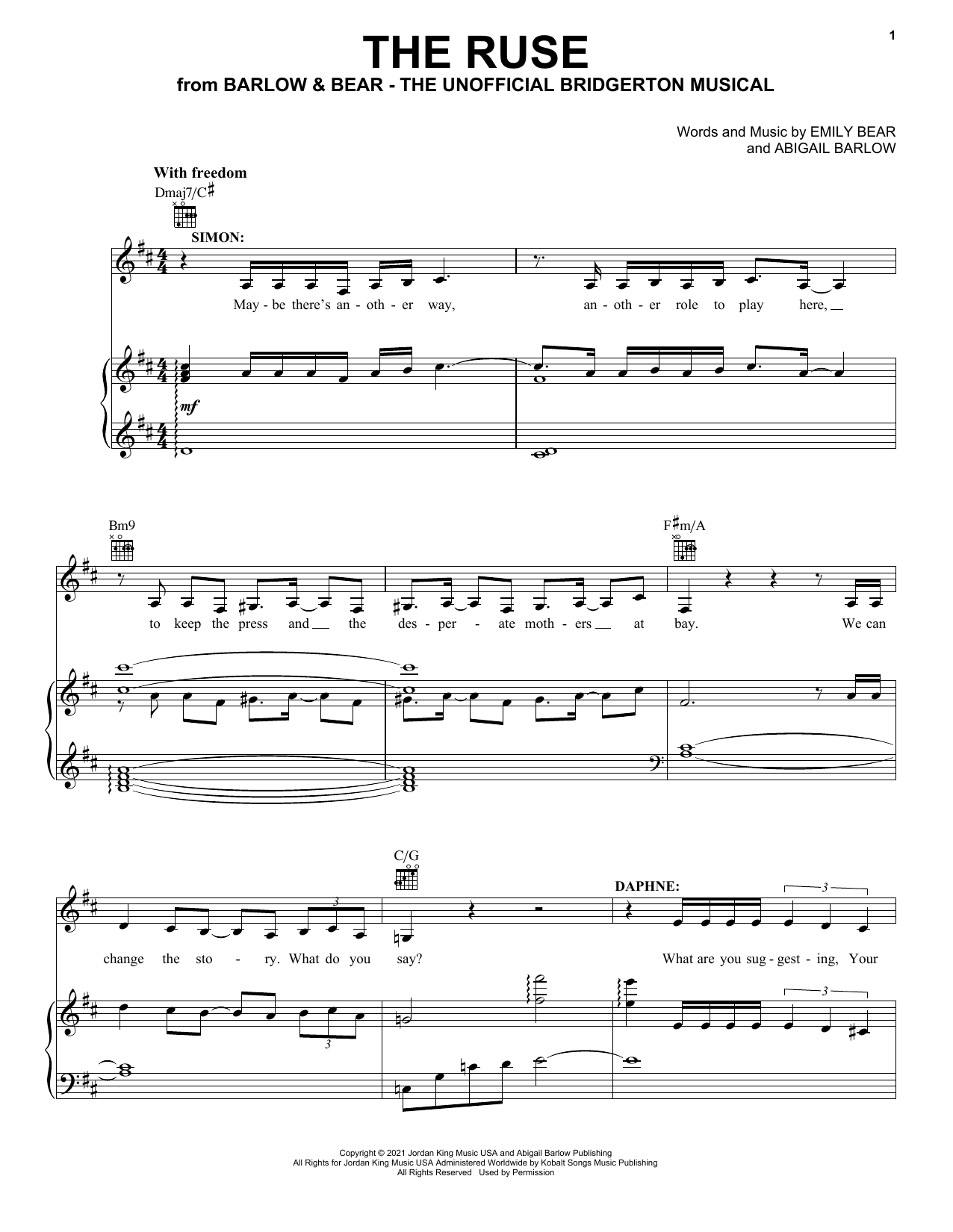 Download Barlow & Bear The Ruse (from The Unofficial Bridgerto Sheet Music