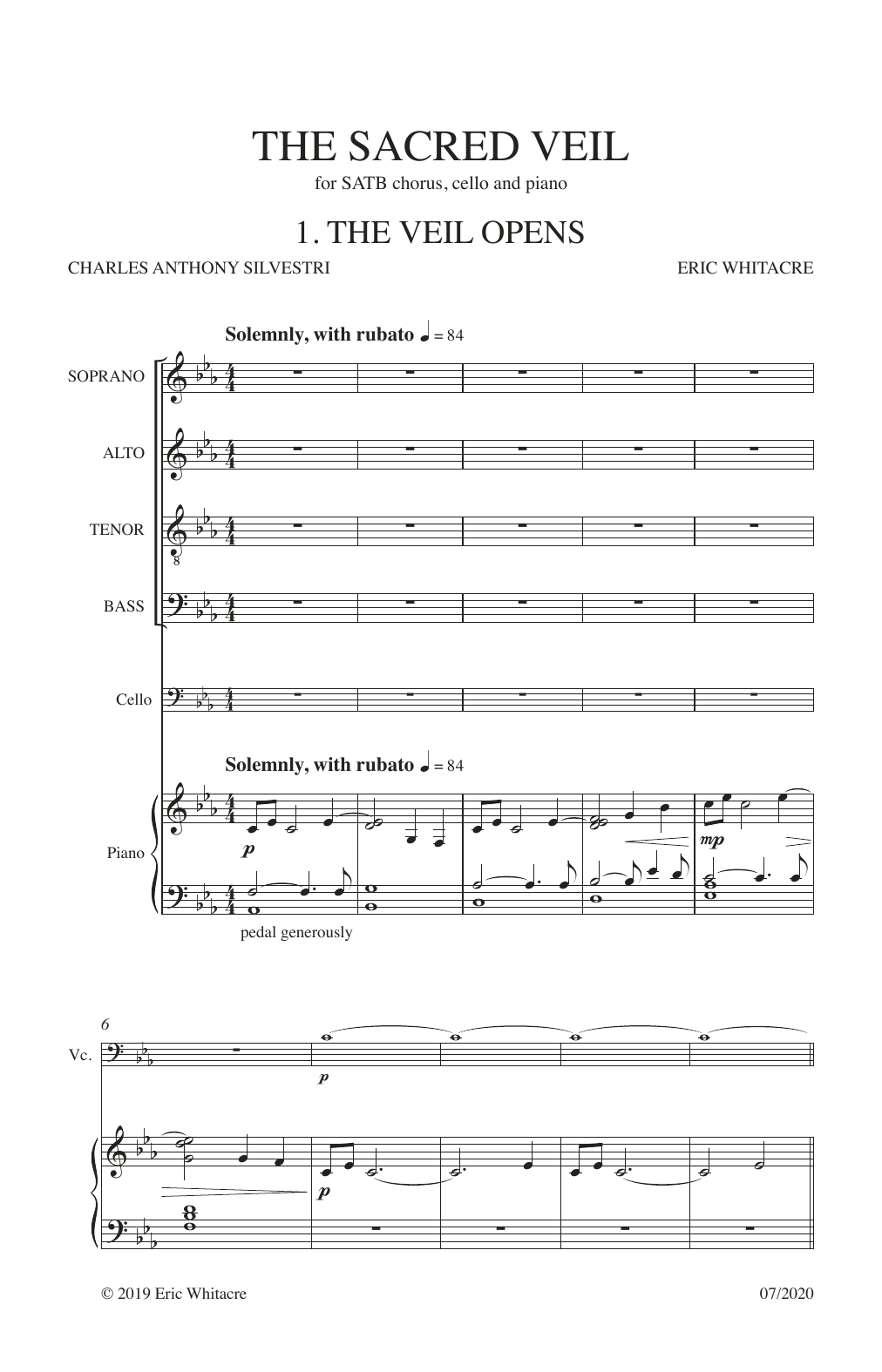 Download Eric Whitacre The Sacred Veil (Collection) Sheet Music