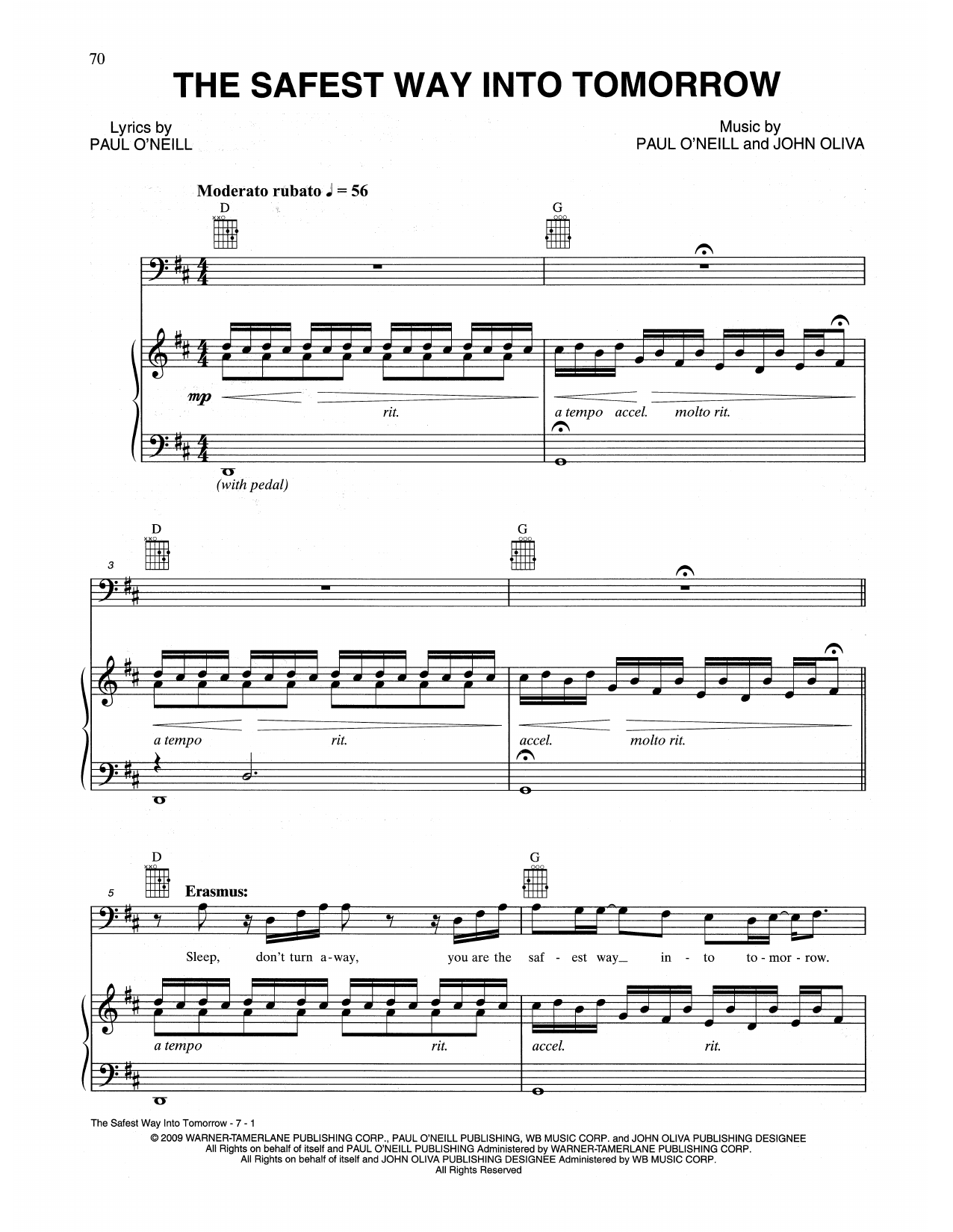 Download Trans-Siberian Orchestra The Safest Way Into Tomorrow Sheet Music