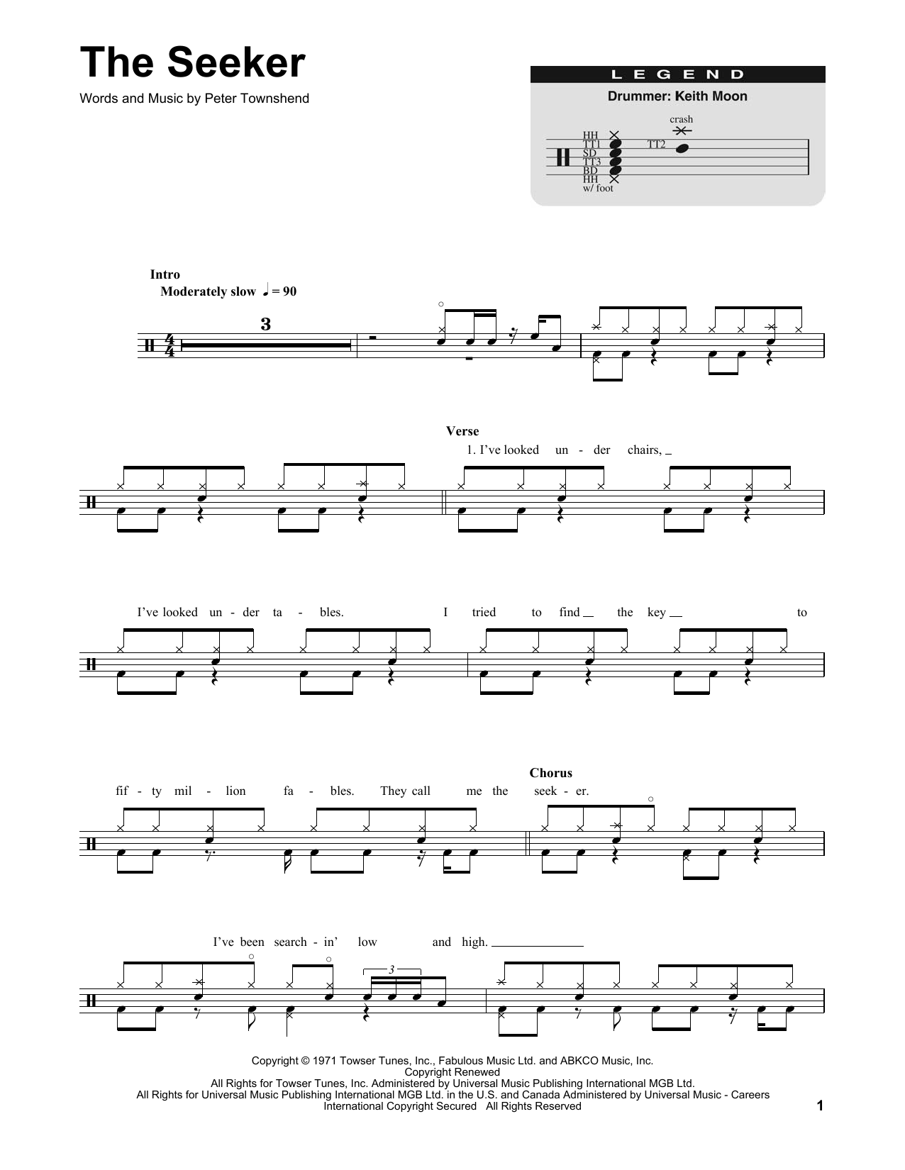 Download The Who The Seeker Sheet Music