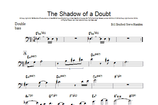 Download Bill Bruford The Shadow Of A Doubt Sheet Music