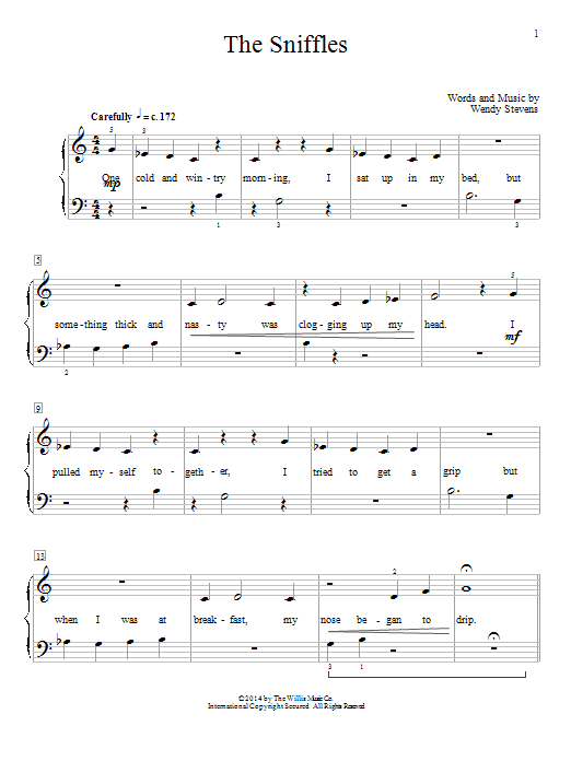 Download Wendy Stevens The Sniffles Sheet Music