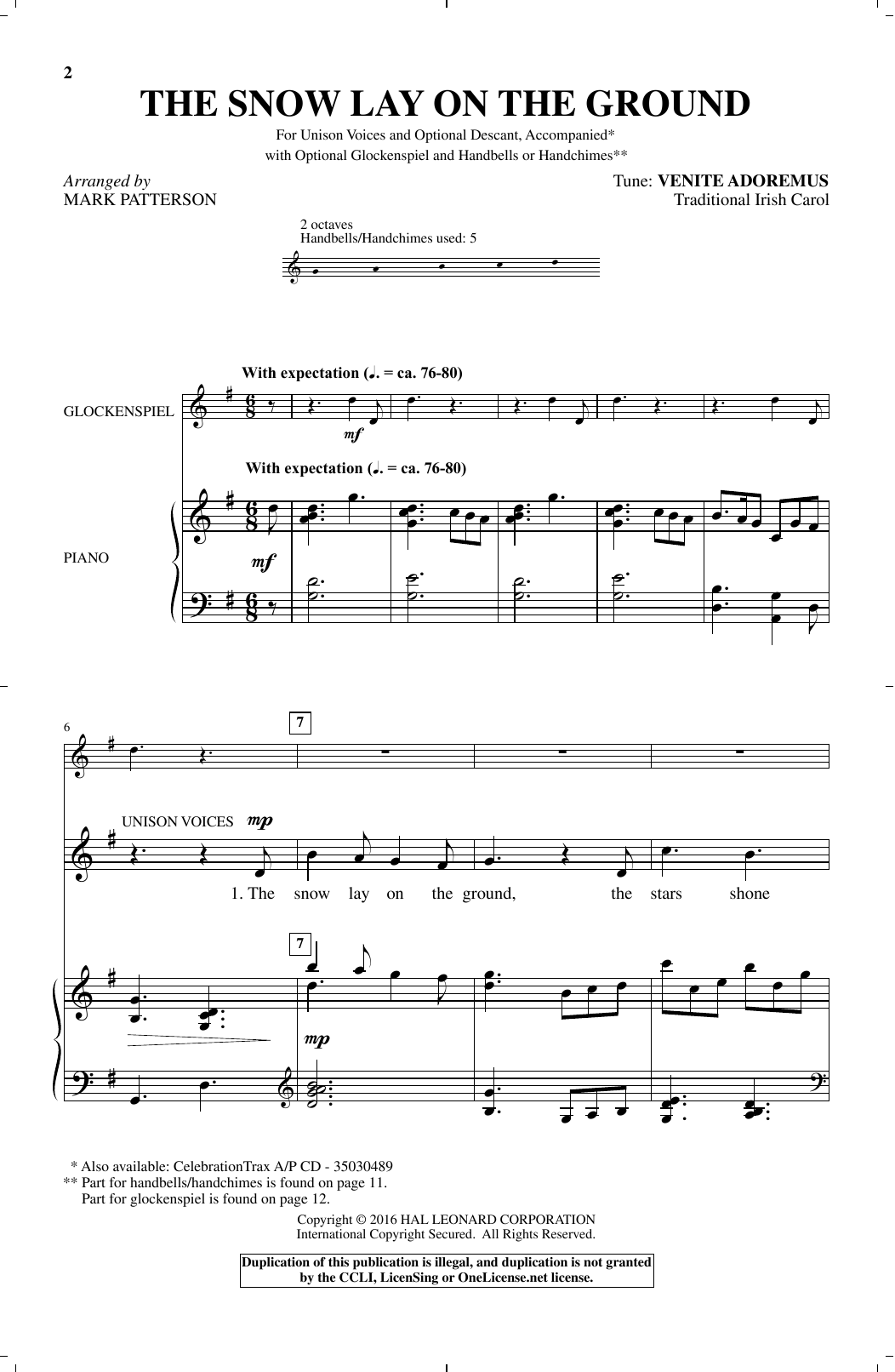 Download Mark Patterson The Snow Lay On The Ground Sheet Music