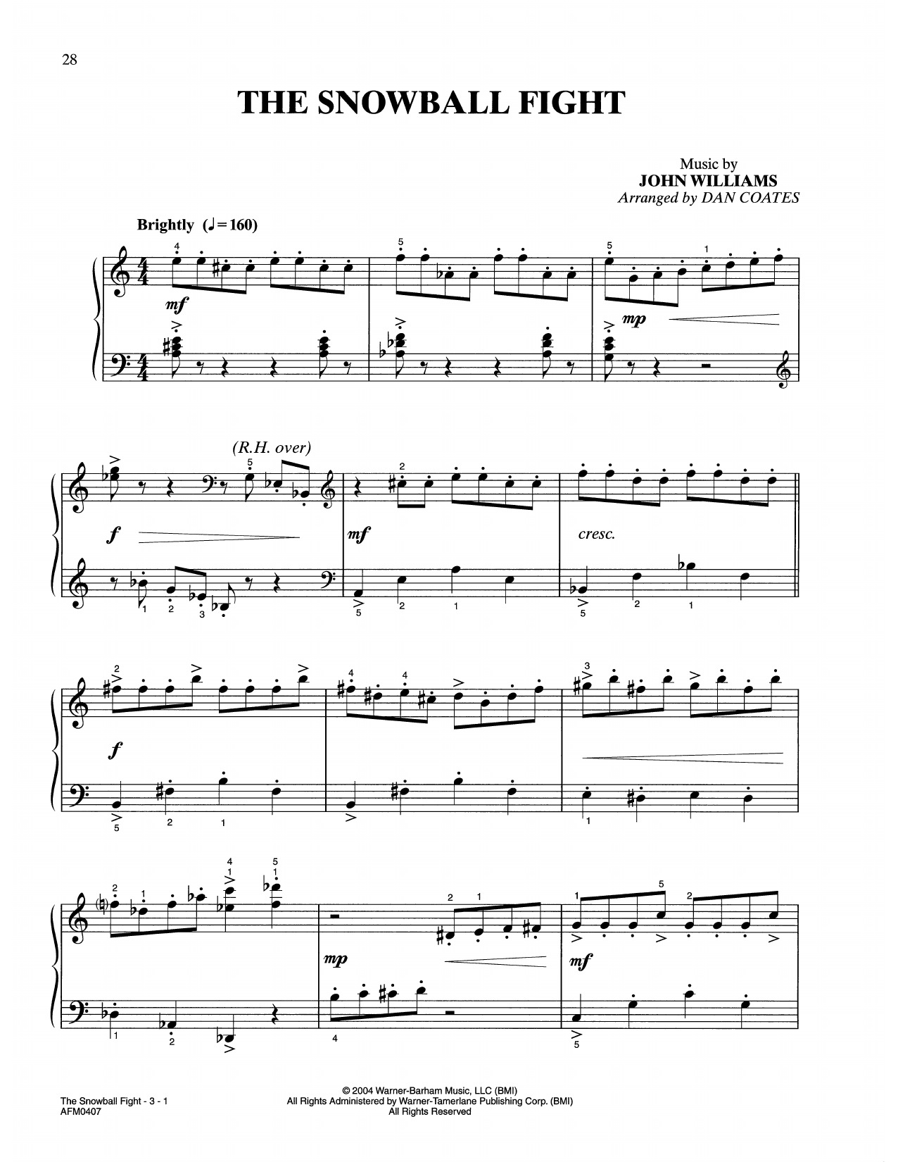 Download John Williams The Whomping Willow And The Snowball Fi Sheet Music