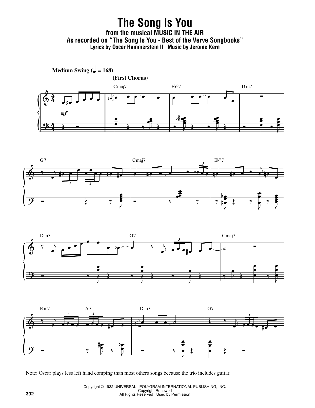 Download Oscar Peterson The Song Is You Sheet Music