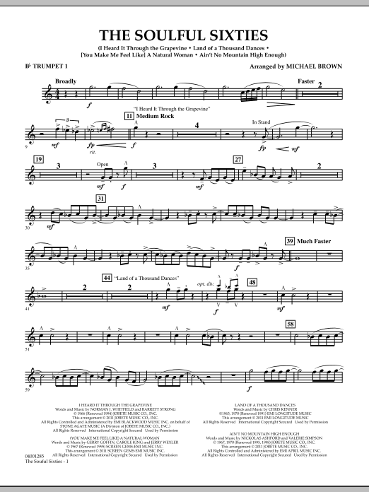 Download Michael Brown The Soulful Sixties - Bb Trumpet 1 Sheet Music