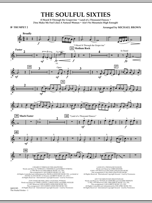 Download Michael Brown The Soulful Sixties - Bb Trumpet 2 Sheet Music