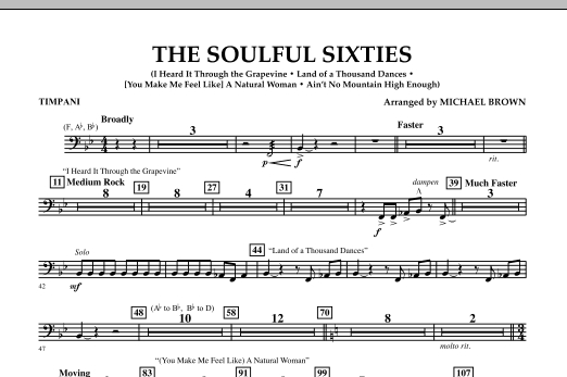Download Michael Brown The Soulful Sixties - Timpani Sheet Music
