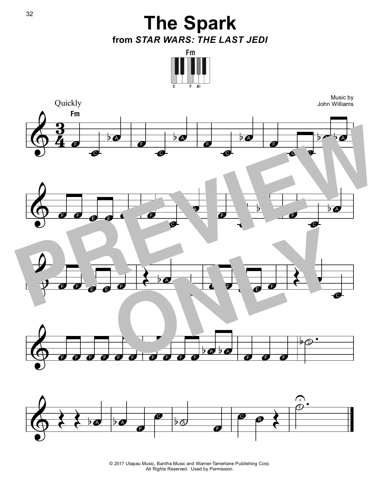 Download John Williams The Spark (from Star Wars: The Last Jed Sheet Music