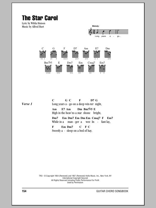 Download Peggy Lee The Star Carol Sheet Music